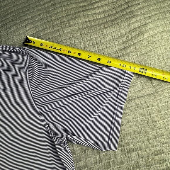 Southern Tide LSU Performance Polo Men M Tiger Tide To Trail Stretch Striped - Picture 4 of 9